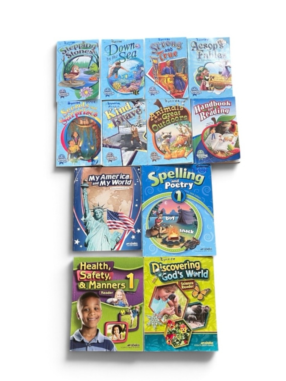 Lot 12 Books Abeka Grade 1 Readers Spelling History Mary God’s World My America
